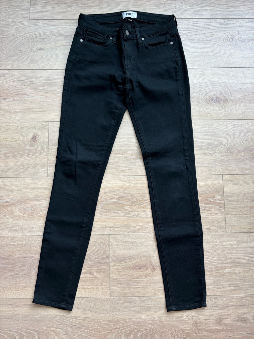 Paige High-Rise Black Skinny Jeans size 29